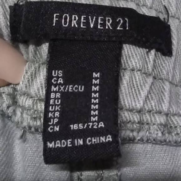 FOREVER 21 Cargo Style Jogger Pants, Green, Size M - Picture 7 of 9